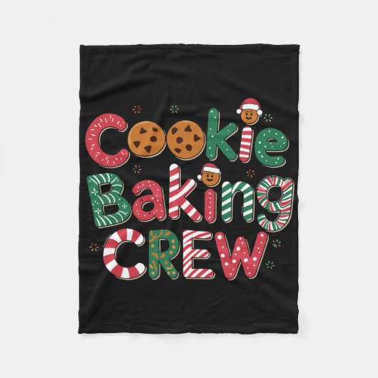 Cookie King Crew Weihnachtskostüm Fleecedecke (Vorderseite)