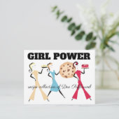 Cookie Kuchen Kuchen Retro Girls backen Rezept Kar Postkarte (Stehend Vorderseite)