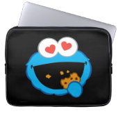 Cookie Lächelndes Gesicht mit herzförmigen Augen Laptopschutzhülle (Vorderseite)