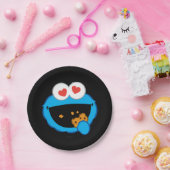 Cookie Lächelndes Gesicht mit herzförmigen Augen Pappteller (Party)