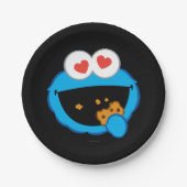 Cookie Lächelndes Gesicht mit herzförmigen Augen Pappteller (Vorderseite)