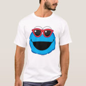 Cookie Lächelndes Gesicht mit Sonnenbrille T-Shirt (Vorderseite)