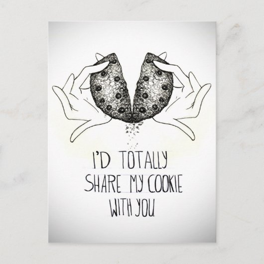 Cookie-Liebe Postkarte (Vorderseite)