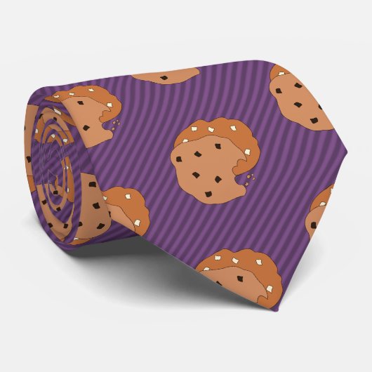 Cookie Lover - Choc Chip - Farbstreifen Krawatte (Gerollt)
