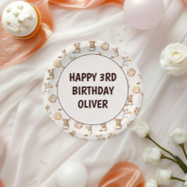 Cookie & Maus Kindergeburtstag Einladung Pappteller