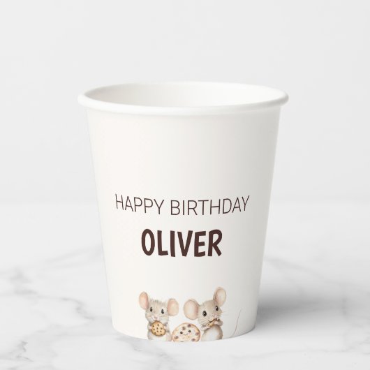 Cookie Maus Thema Kid Party Paper Cup Pappbecher (Vorderseite)