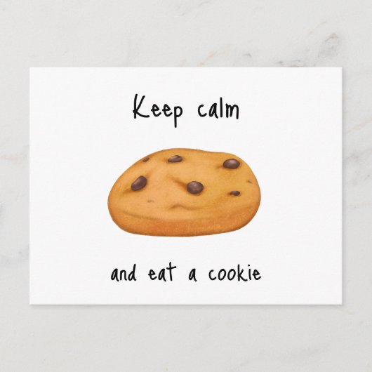 Cookie mit Schokoladenchips Postkarte (Vorderseite)