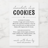 Cookie-Mix in einem Jar-Geschenk Lebensmitteletikett (Einzelnes Label)