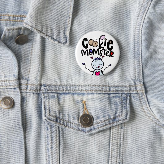 Cookie Momster, handgezogen Button (Beispiel)