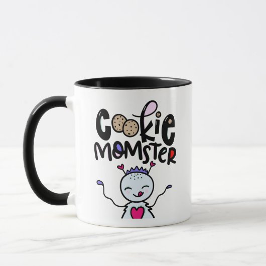 Cookie Momster, handgezogen Tasse (Links)