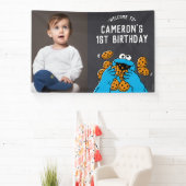 Cookie Monster 1. Geburtstag Begrüßung Banner (InSitu)