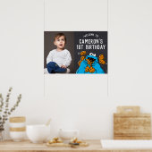 Cookie Monster 1. Geburtstag Begrüßung Poster (Küche)