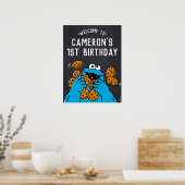 Cookie Monster 1. Geburtstag Begrüßung Poster (Küche)