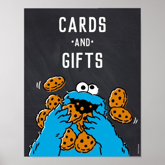 Cookie Monster 1. Geburtstagskarte & Geschenke Poster (Vorne)