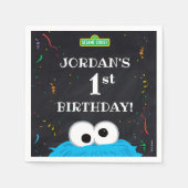 Cookie Monster | 1st Birthday Serviette (Vorderseite)