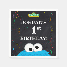 Cookie Monster | 1st Birthday Serviette