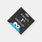 Cookie Monster | 1st Birthday Serviette (Ecke)