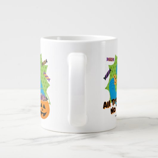 Cookie Monster | Alle Leckereien, keine Tricks! Jumbo-Tasse (Rückseite)