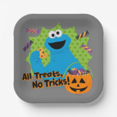 Cookie Monster | Alle Leckereien, keine Tricks! Pappteller (Vorderseite)