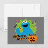 Cookie Monster | Alle Leckereien, keine Tricks! Postkarte (Vorne/Hinten)