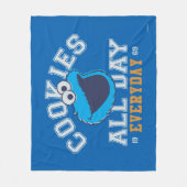 Cookie Monster Alltag Fleecedecke (Vorderseite)