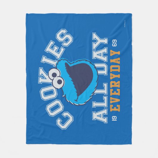 Cookie Monster Alltag Fleecedecke (Vorderseite)