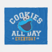 Cookie Monster Alltag Fleecedecke (Vorderseite (Horizontal))