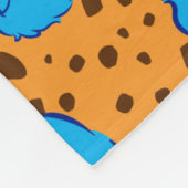 Cookie-Monster auf Cookie-Muster Fleecedecke (Ecke)