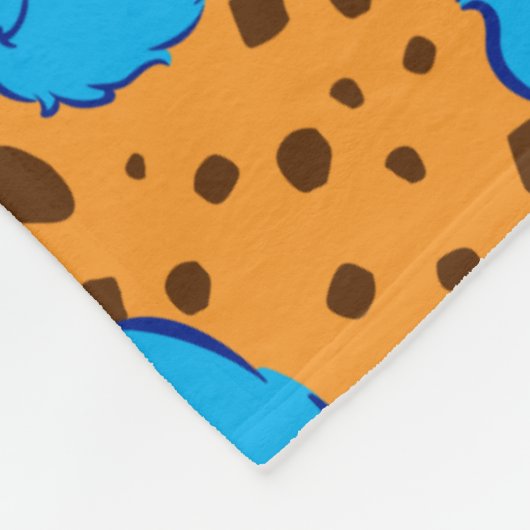 Cookie-Monster auf Cookie-Muster Fleecedecke (Ecke)