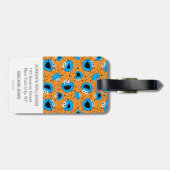 Cookie-Monster auf Cookie-Muster Gepäckanhänger (Rückseite horizontal)