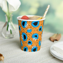 Cookie Monster auf Cookie-Muster Pappbecher