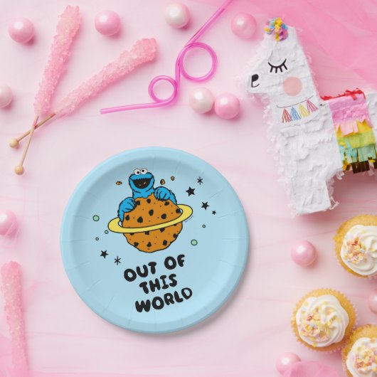 Cookie Monster | Aus dieser Welt Pappteller (Party)