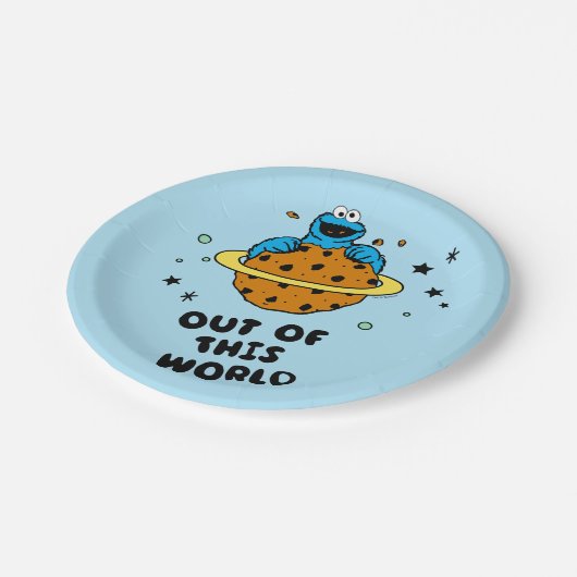 Cookie Monster | Aus dieser Welt Pappteller (Schrägansicht)