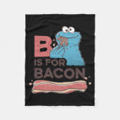 Cookie Monster B Is For Bacon Fleecedecke (Vorderseite)