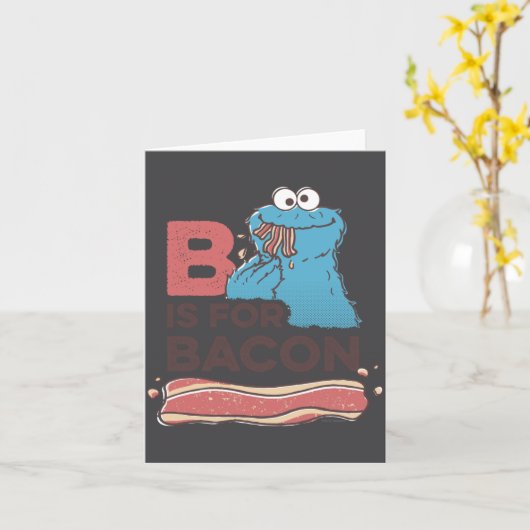 Cookie Monster B Is For Bacon  Karte (Gelbe Blume)