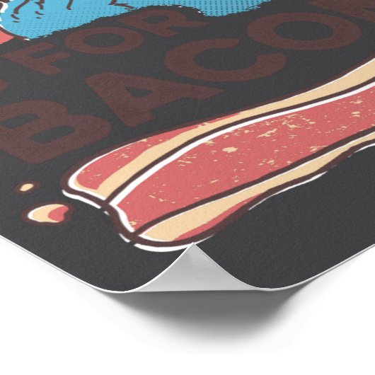 Cookie Monster B Is For Bacon  Poster (Ecke)