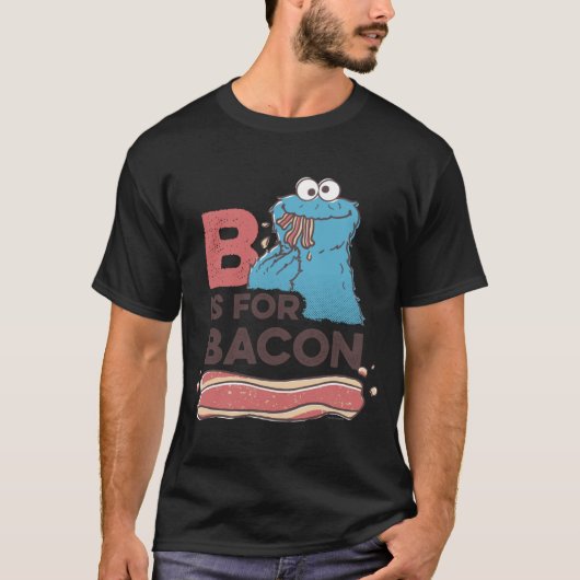 Cookie Monster B Is For Bacon  T-Shirt (Vorderseite)