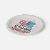 Cookie Monster | B ist für Bacon Pappteller (Schrägansicht)