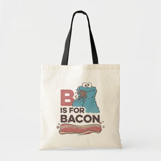 Cookie Monster | B ist für Bacon Tragetasche (Vorne)