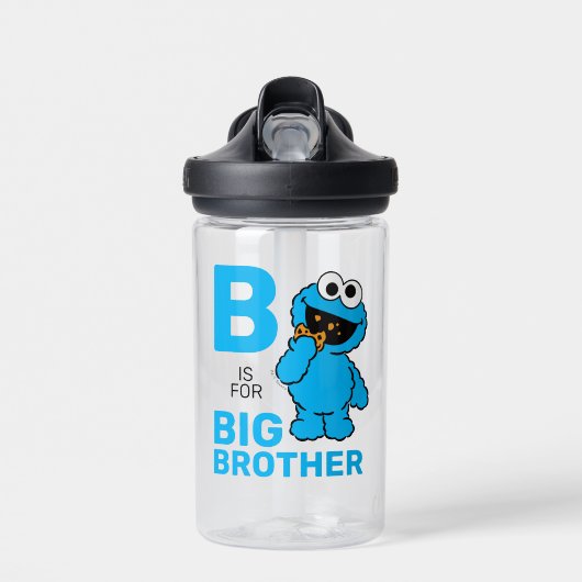 Cookie Monster | B ist für Big Brother | Name hinz Trinkflasche (Vorne)