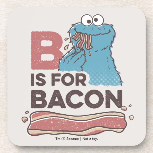 Cookie Monster | B steht für Bacon Getränkeuntersetzer (Vorderseite)