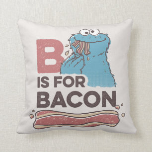 Cookie Monster   B steht für Bacon Kissen