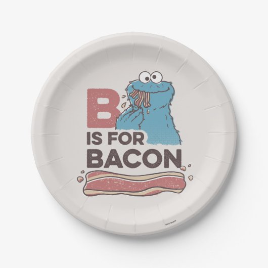 Cookie Monster | B steht für Bacon Pappteller (Vorderseite)