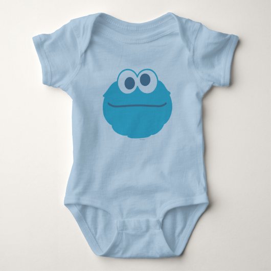 Cookie Monster Baby Big Face Baby Strampler (Vorderseite)