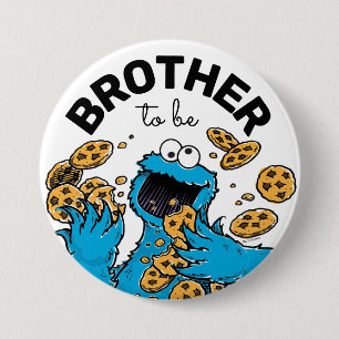Cookie Monster Baby Dusche Bruder zu sein Button