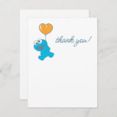Cookie Monster Baby Dusche Dankeskarte (Vorne/Hinten)