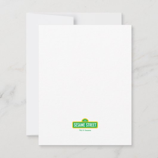 Cookie Monster Baby Dusche Dankeskarte (Rückseite)