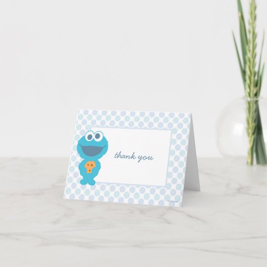 Cookie Monster Baby Dusche Vielen Dank Dankeskarte (Vorderseite)