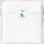Cookie Monster Baby Showadresse Runder Aufkleber (Tasche)