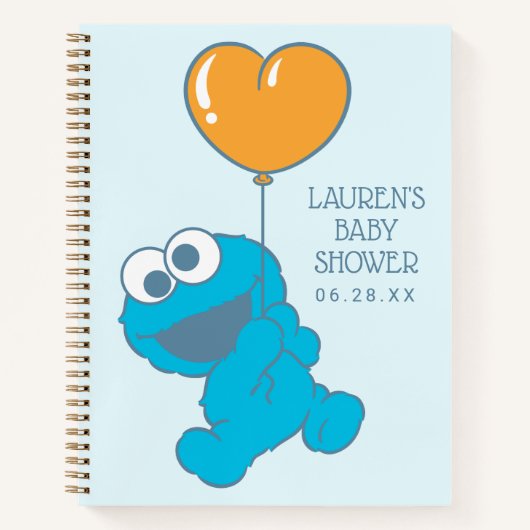 Cookie Monster Baby Shower Guest & Gift List Notizblock (Vorderseite)